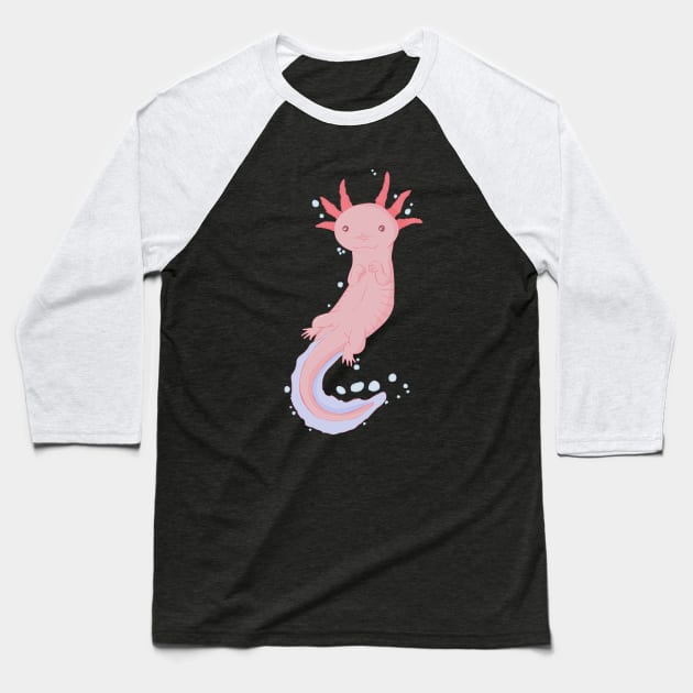 Axolotl Baseball T-Shirt by Matex135